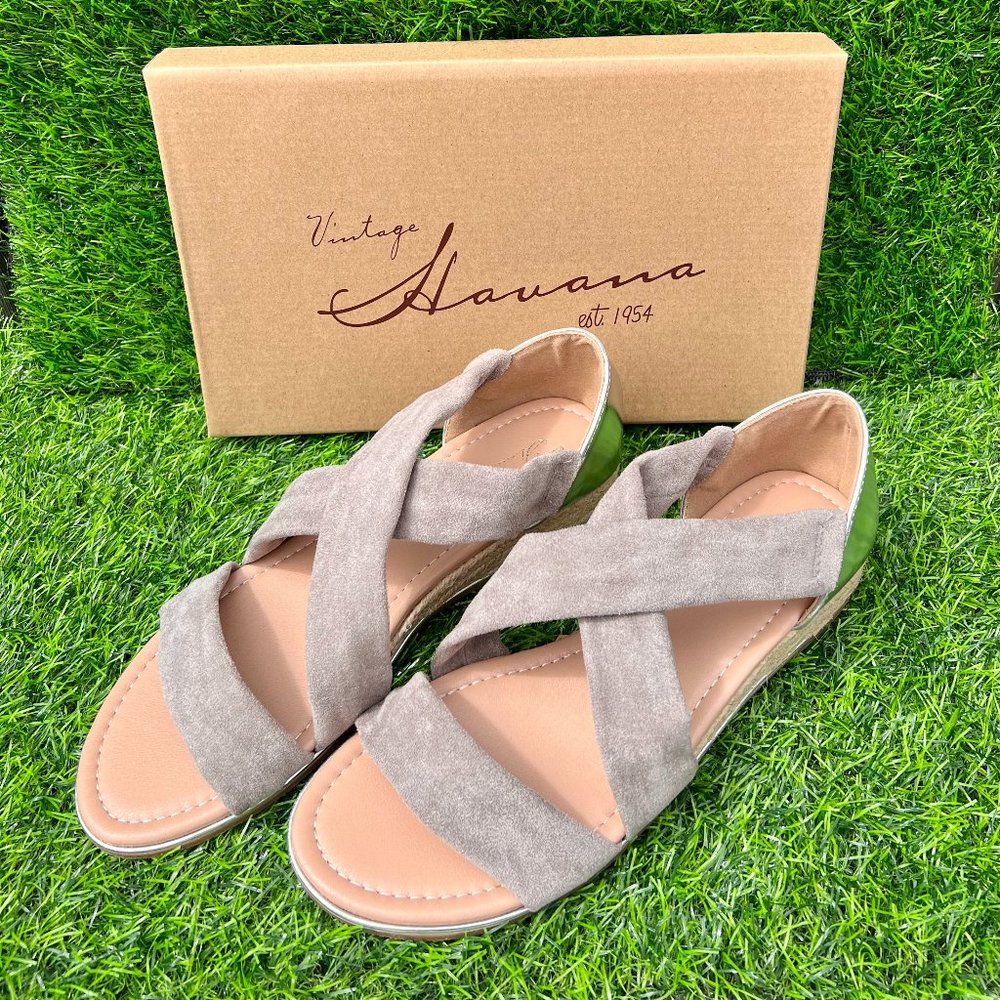 Vintage Havana Women's silver pia open toe sandal